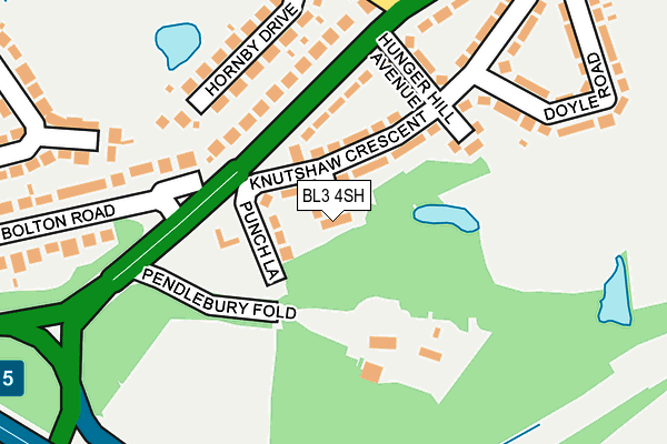 BL3 4SH map - OS OpenMap – Local (Ordnance Survey) BL3 4SH map - OS OpenMap – Local (Ordnance Survey)