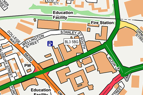 BL3 5BG map - OS OpenMap – Local (Ordnance Survey) BL3 5BG map - OS OpenMap – Local (Ordnance Survey)
