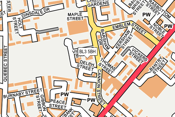 BL3 5BH map - OS OpenMap – Local (Ordnance Survey) BL3 5BH map - OS OpenMap – Local (Ordnance Survey)