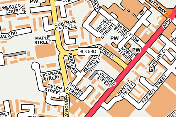 BL3 5BQ map - OS OpenMap – Local (Ordnance Survey) BL3 5BQ map - OS OpenMap – Local (Ordnance Survey)