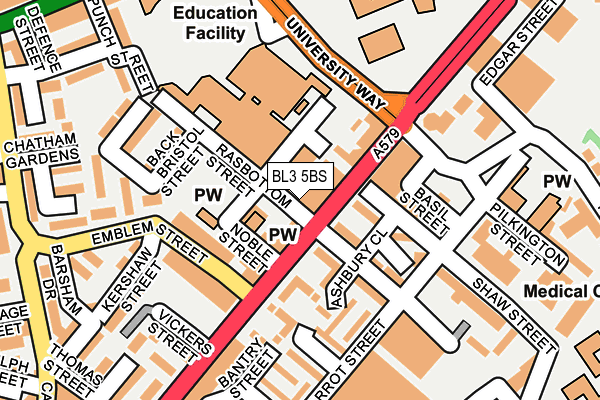 BL3 5BS map - OS OpenMap – Local (Ordnance Survey)