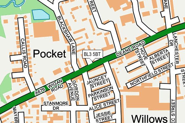 BL3 5BT map - OS OpenMap – Local (Ordnance Survey) BL3 5BT map - OS OpenMap – Local (Ordnance Survey)