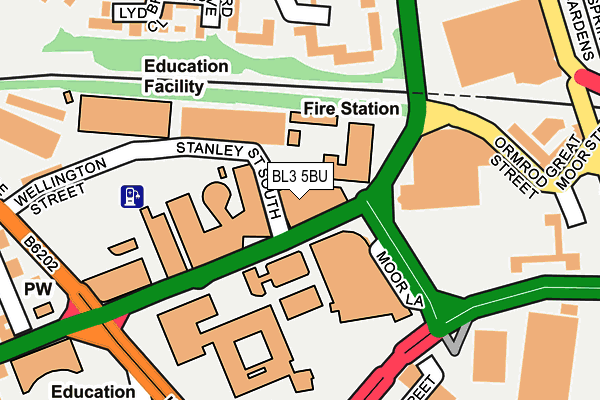 BL3 5BU map - OS OpenMap – Local (Ordnance Survey) BL3 5BU map - OS OpenMap – Local (Ordnance Survey)