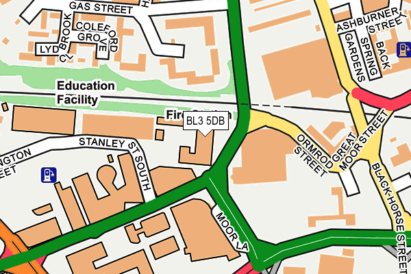 BL3 5DB map - OS OpenMap – Local (Ordnance Survey) BL3 5DB map - OS OpenMap – Local (Ordnance Survey)