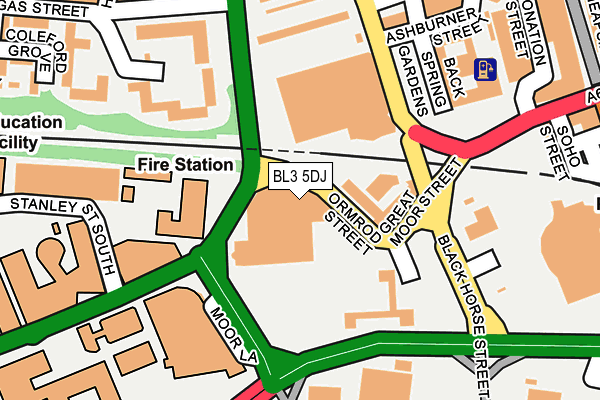 BL3 5DJ map - OS OpenMap – Local (Ordnance Survey) BL3 5DJ map - OS OpenMap – Local (Ordnance Survey)