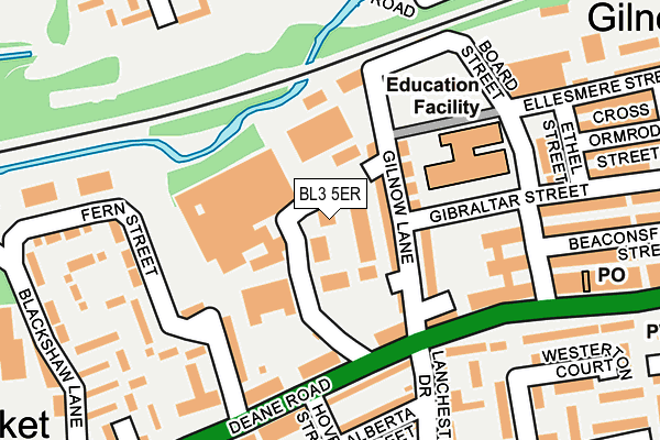BL3 5ER map - OS OpenMap – Local (Ordnance Survey) BL3 5ER map - OS OpenMap – Local (Ordnance Survey)