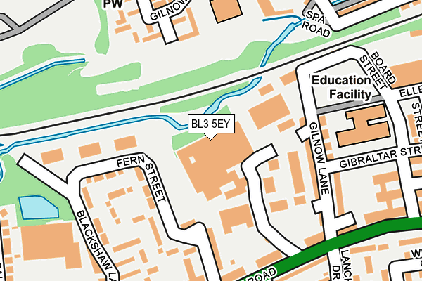 BL3 5EY map - OS OpenMap – Local (Ordnance Survey) BL3 5EY map - OS OpenMap – Local (Ordnance Survey)