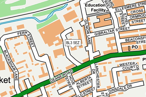 BL3 5EZ map - OS OpenMap – Local (Ordnance Survey) BL3 5EZ map - OS OpenMap – Local (Ordnance Survey)