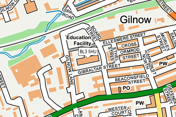 BL3 5HU map - OS OpenMap – Local (Ordnance Survey) BL3 5HU map - OS OpenMap – Local (Ordnance Survey)