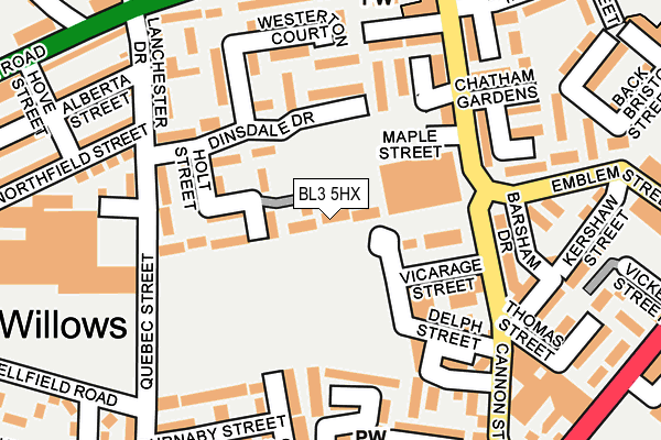 BL3 5HX map - OS OpenMap – Local (Ordnance Survey) BL3 5HX map - OS OpenMap – Local (Ordnance Survey)