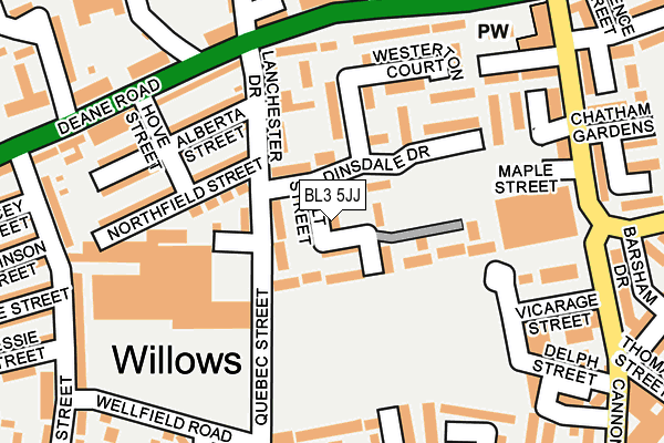 BL3 5JJ map - OS OpenMap – Local (Ordnance Survey) BL3 5JJ map - OS OpenMap – Local (Ordnance Survey)