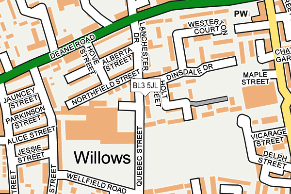 BL3 5JL map - OS OpenMap – Local (Ordnance Survey) BL3 5JL map - OS OpenMap – Local (Ordnance Survey)