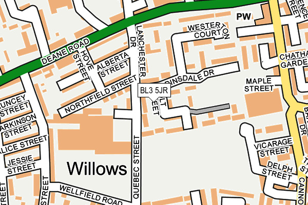 BL3 5JR map - OS OpenMap – Local (Ordnance Survey) BL3 5JR map - OS OpenMap – Local (Ordnance Survey)