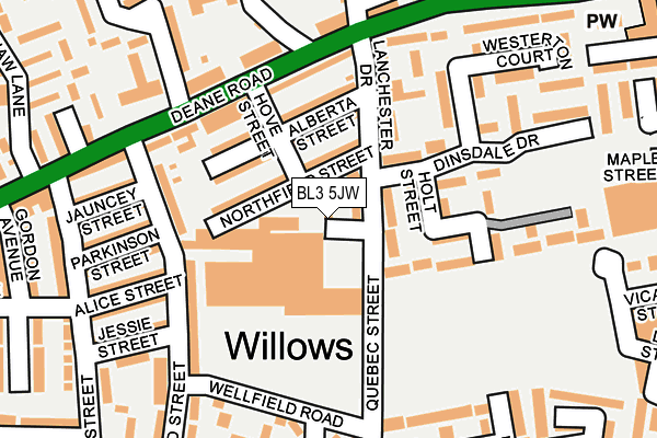 BL3 5JW map - OS OpenMap – Local (Ordnance Survey) BL3 5JW map - OS OpenMap – Local (Ordnance Survey)