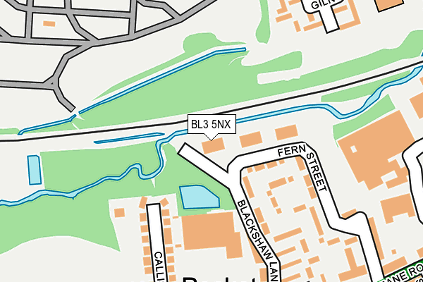 BL3 5NX map - OS OpenMap – Local (Ordnance Survey) BL3 5NX map - OS OpenMap – Local (Ordnance Survey)