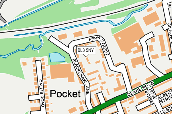 BL3 5NY map - OS OpenMap – Local (Ordnance Survey) BL3 5NY map - OS OpenMap – Local (Ordnance Survey)