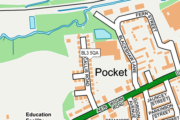 BL3 5QA map - OS OpenMap – Local (Ordnance Survey) BL3 5QA map - OS OpenMap – Local (Ordnance Survey)