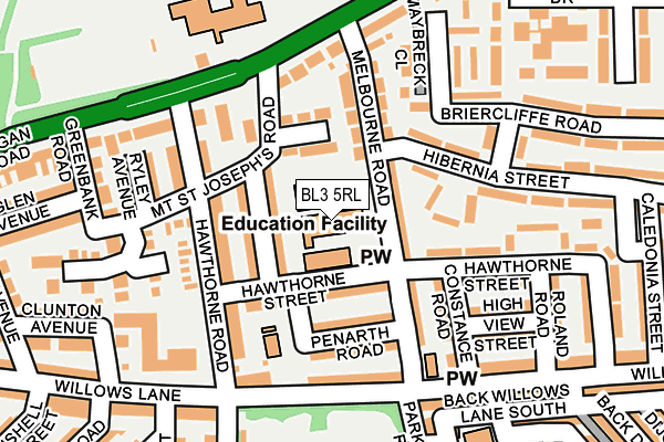 BL3 5RL map - OS OpenMap – Local (Ordnance Survey)