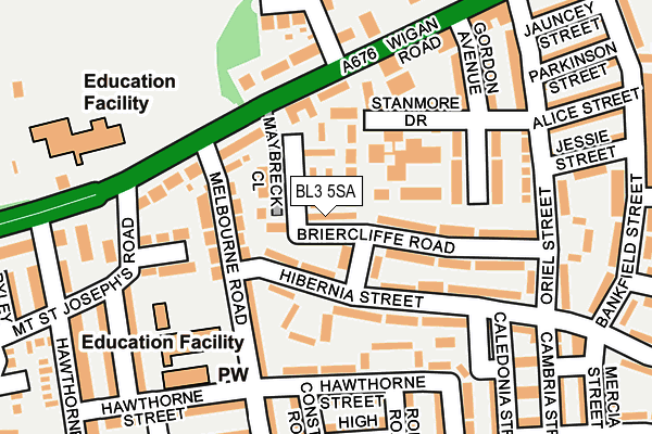BL3 5SA map - OS OpenMap – Local (Ordnance Survey) BL3 5SA map - OS OpenMap – Local (Ordnance Survey)