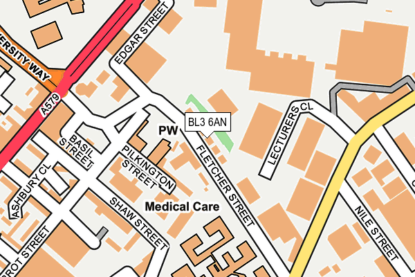 BL3 6AN map - OS OpenMap – Local (Ordnance Survey) BL3 6AN map - OS OpenMap – Local (Ordnance Survey)