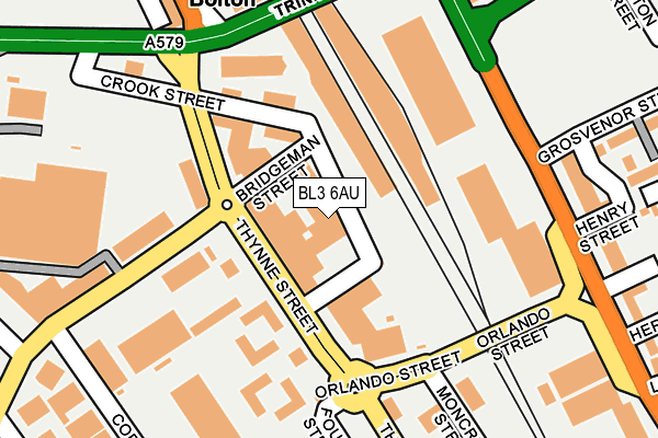 BL3 6AU map - OS OpenMap – Local (Ordnance Survey) BL3 6AU map - OS OpenMap – Local (Ordnance Survey)