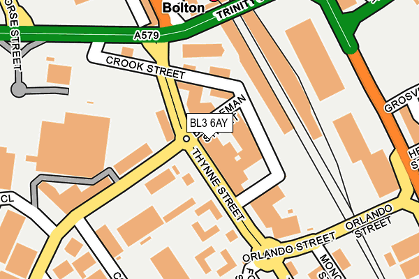 BL3 6AY map - OS OpenMap – Local (Ordnance Survey) BL3 6AY map - OS OpenMap – Local (Ordnance Survey)