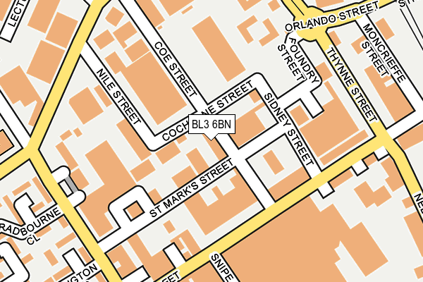 BL3 6BN map - OS OpenMap – Local (Ordnance Survey) BL3 6BN map - OS OpenMap – Local (Ordnance Survey)