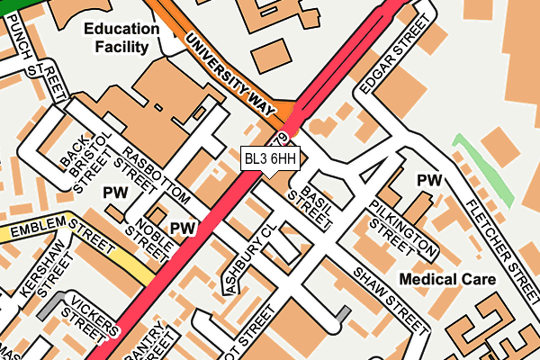 BL3 6HH map - OS OpenMap – Local (Ordnance Survey) BL3 6HH map - OS OpenMap – Local (Ordnance Survey)