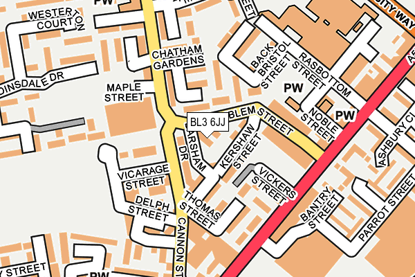 BL3 6JJ map - OS OpenMap – Local (Ordnance Survey) BL3 6JJ map - OS OpenMap – Local (Ordnance Survey)