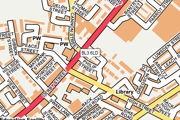 BL3 6LD map - OS OpenMap – Local (Ordnance Survey) BL3 6LD map - OS OpenMap – Local (Ordnance Survey)