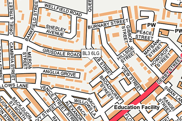 BL3 6LG map - OS OpenMap – Local (Ordnance Survey) BL3 6LG map - OS OpenMap – Local (Ordnance Survey)