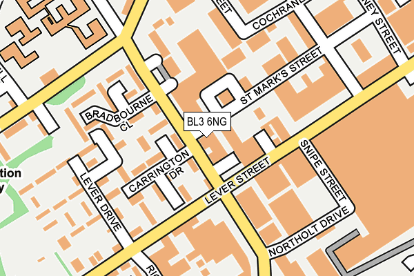 BL3 6NG map - OS OpenMap – Local (Ordnance Survey) BL3 6NG map - OS OpenMap – Local (Ordnance Survey)