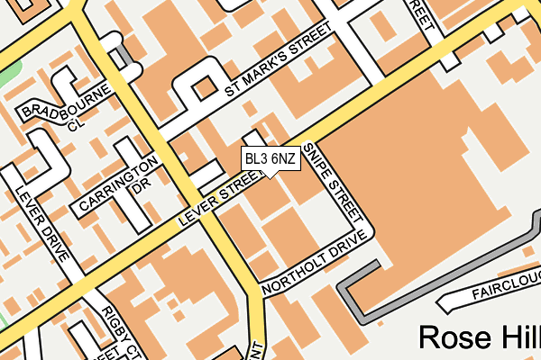 BL3 6NZ map - OS OpenMap – Local (Ordnance Survey) BL3 6NZ map - OS OpenMap – Local (Ordnance Survey)