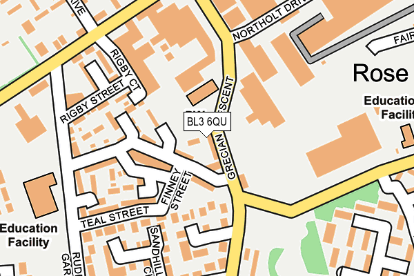 BL3 6QU map - OS OpenMap – Local (Ordnance Survey) BL3 6QU map - OS OpenMap – Local (Ordnance Survey)
