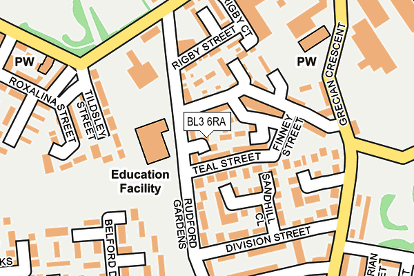 BL3 6RA map - OS OpenMap – Local (Ordnance Survey) BL3 6RA map - OS OpenMap – Local (Ordnance Survey)
