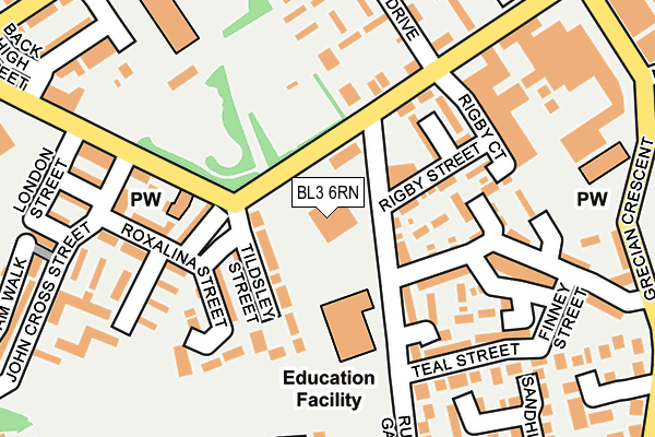 BL3 6RN map - OS OpenMap – Local (Ordnance Survey) BL3 6RN map - OS OpenMap – Local (Ordnance Survey)