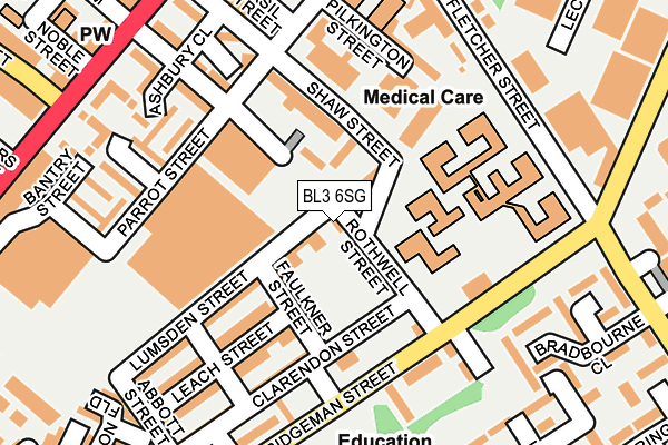 BL3 6SG map - OS OpenMap – Local (Ordnance Survey) BL3 6SG map - OS OpenMap – Local (Ordnance Survey)