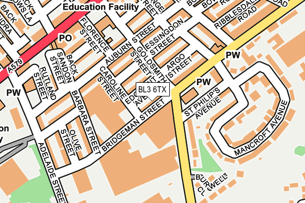 BL3 6TX map - OS OpenMap – Local (Ordnance Survey) BL3 6TX map - OS OpenMap – Local (Ordnance Survey)
