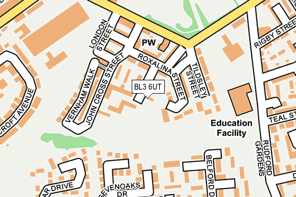 BL3 6UT map - OS OpenMap – Local (Ordnance Survey) BL3 6UT map - OS OpenMap – Local (Ordnance Survey)