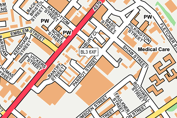 BL3 6XF map - OS OpenMap – Local (Ordnance Survey) BL3 6XF map - OS OpenMap – Local (Ordnance Survey)