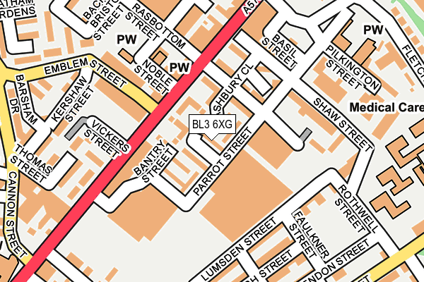 BL3 6XG map - OS OpenMap – Local (Ordnance Survey) BL3 6XG map - OS OpenMap – Local (Ordnance Survey)