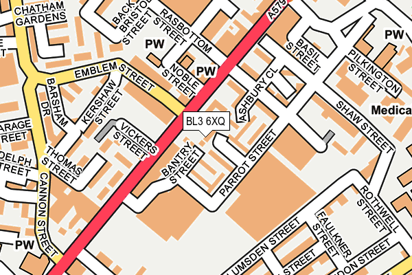 BL3 6XQ map - OS OpenMap – Local (Ordnance Survey) BL3 6XQ map - OS OpenMap – Local (Ordnance Survey)