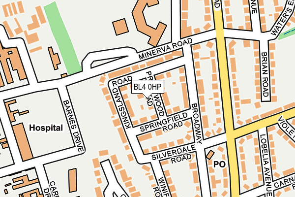 BL4 0HP map - OS OpenMap – Local (Ordnance Survey) BL4 0HP map - OS OpenMap – Local (Ordnance Survey)