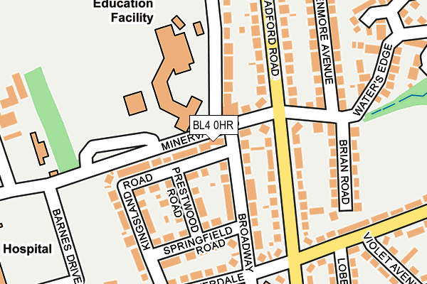 BL4 0HR map - OS OpenMap – Local (Ordnance Survey)
