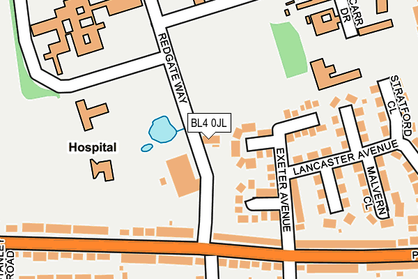 BL4 0JL map - OS OpenMap – Local (Ordnance Survey) BL4 0JL map - OS OpenMap – Local (Ordnance Survey)