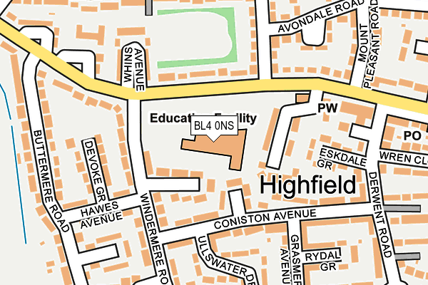 BL4 0NS map - OS OpenMap – Local (Ordnance Survey) BL4 0NS map - OS OpenMap – Local (Ordnance Survey)