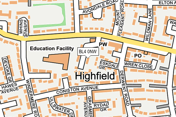 BL4 0NW map - OS OpenMap – Local (Ordnance Survey) BL4 0NW map - OS OpenMap – Local (Ordnance Survey)