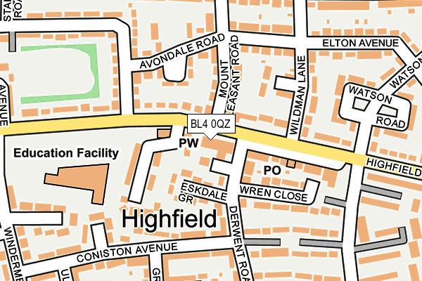 BL4 0QZ map - OS OpenMap – Local (Ordnance Survey)
