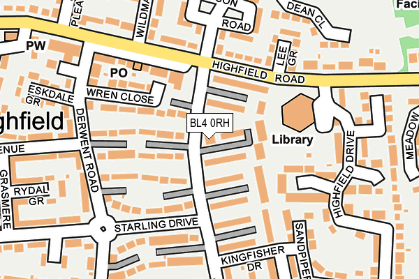 BL4 0RH map - OS OpenMap – Local (Ordnance Survey) BL4 0RH map - OS OpenMap – Local (Ordnance Survey)
