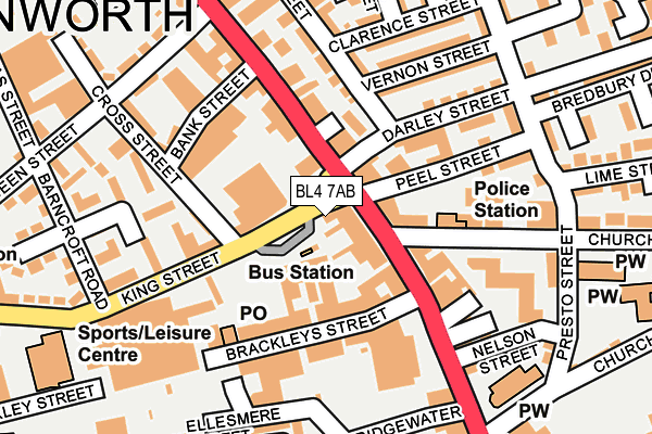 BL4 7AB map - OS OpenMap – Local (Ordnance Survey) BL4 7AB map - OS OpenMap – Local (Ordnance Survey)